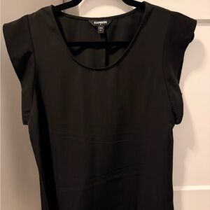Express Black Cap Sleeve Scoop Neck Top